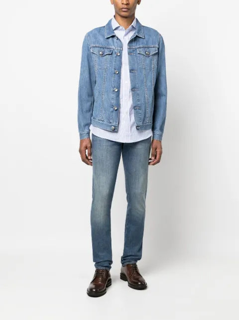Brunello Cucinelli four-pocket cotton denim jacket