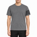 Men's Classic Four-Bar T-Shirt — Grey & Blue | Thom Browne