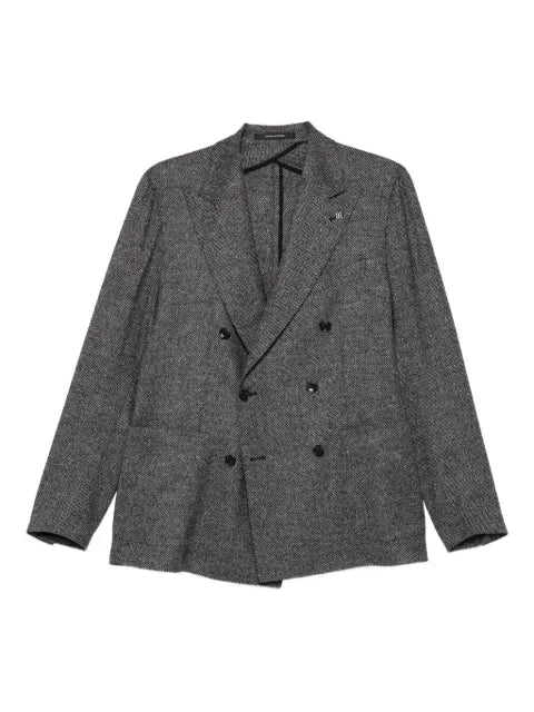 Tagliatore diagonal-pattern double-breasted blazer