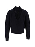 Shirtaporter cable-knit cut-out sweater