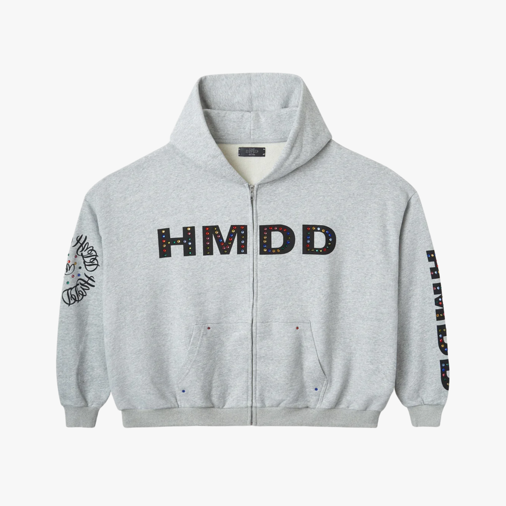 HMDD Chimstone Zip Up Hoodie Grey