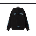 Chrome Heart HoodieCH Premium Lightning Blue Zipper Hooded Sweater Jacket Cardigan