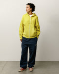 TEXTURED ZIP HOODED SWEATER Yellow