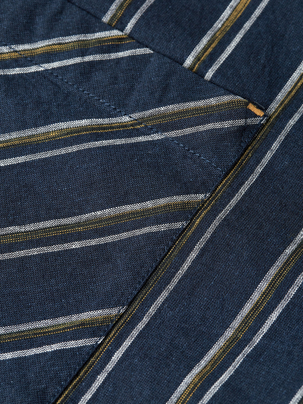 S&S Striped Linen Relaxed-Fit Short-Sleeved Shirt